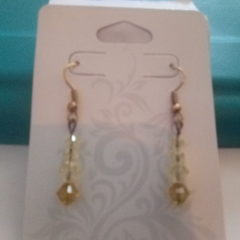Handmade yellow earrings